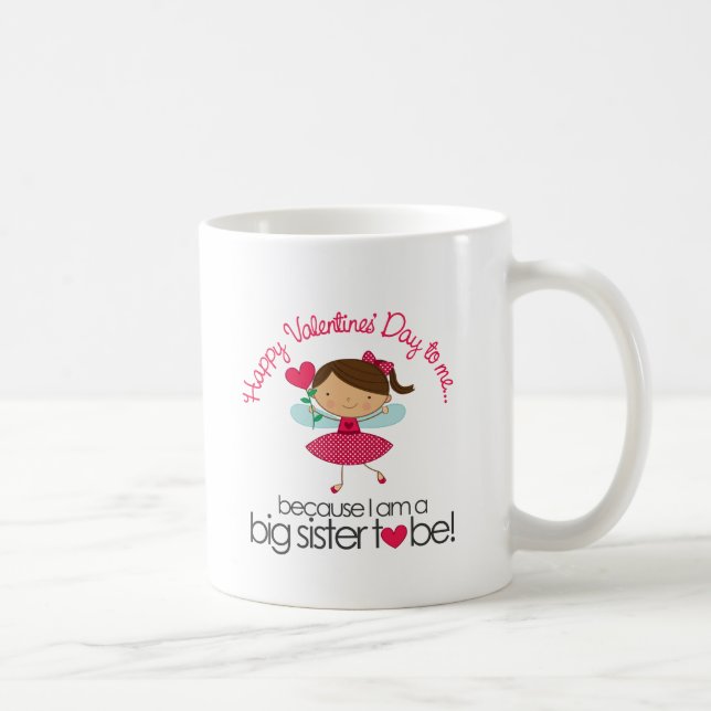 Caneca De Café Irmã mais velha feericamente feliz a ser t-shirt (Direita)
