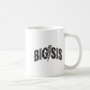 Caneca De Café Irmã mais velha xadrez anúncio de nova irmã relâmp