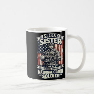 Caneca De Café Irmã Orgulhosa Soldado Guarda Nacional Militar
