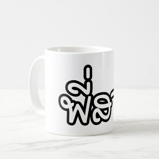 Caneca De Café Irmã Tailandesa - พี่ ส ว / Phi Sao - Língua Taila (Frente Esquerda)