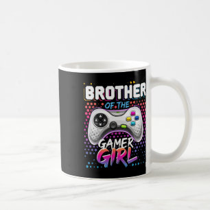 Caneca De Café Irmão Da Garota Gamer Correspondendo Ao Jogo De Ví