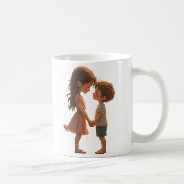 Caneca De Café Irmão e Irmã Hug - Irmãos Encantadores (Direita)