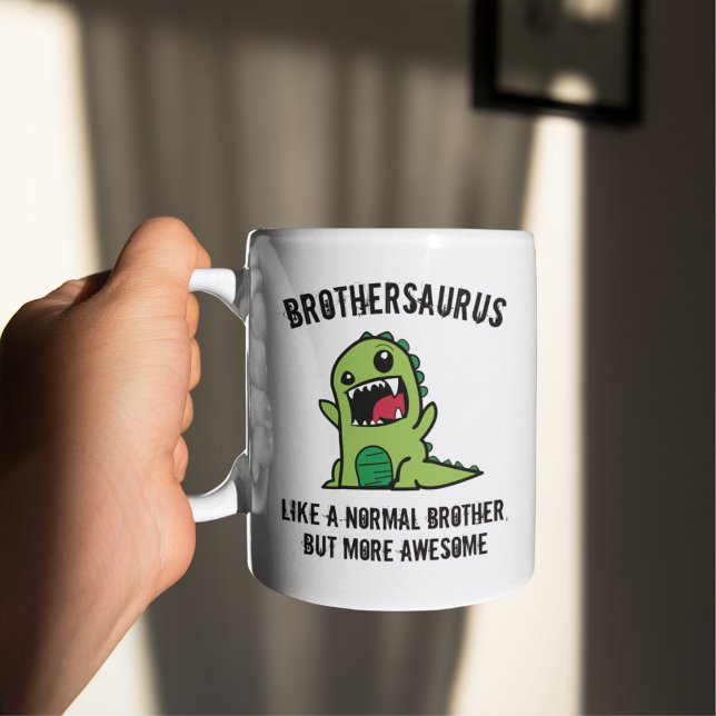 Caneca De Café Irmão Gift, Irmão Mug, Dinossauro Brothersaurus (Criador carregado)