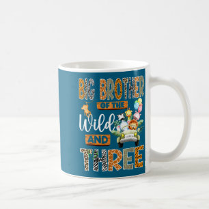 Caneca De Café Irmão Mais Velho do Selvagem e Menino de Três Aniv