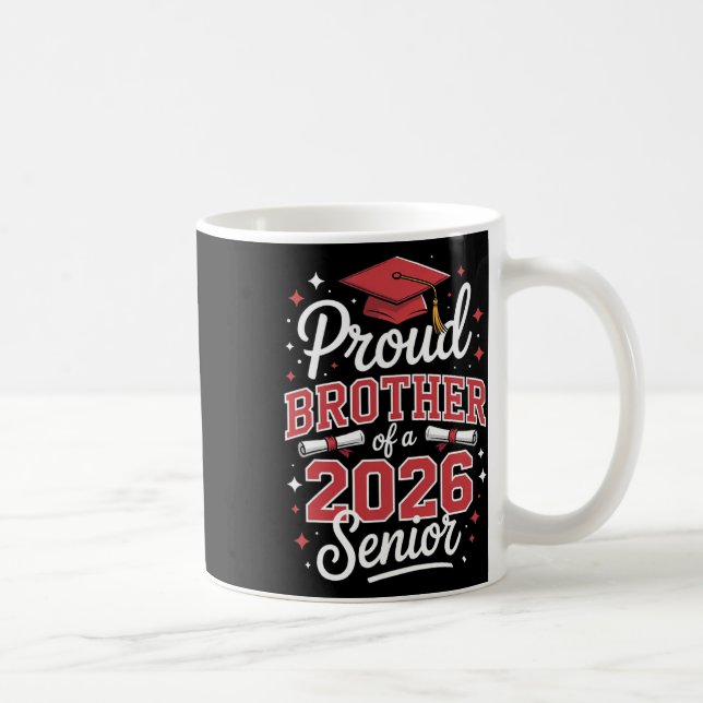 Caneca De Café Irmão Orgulhoso de um Formando Senior 2026 (Direita)