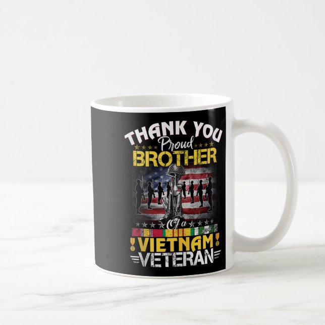 Caneca De Café Irmão Orgulhoso De Um Veterano Do Vietnã - Muito O (Direita)