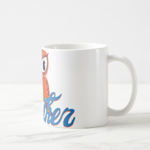 Caneca De Café Irmão Pequeno Coruja Vibrante
