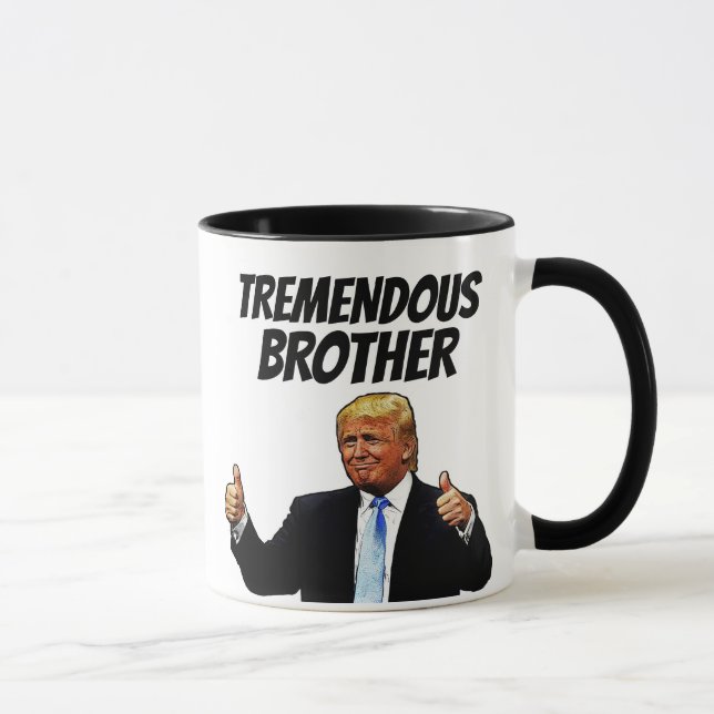 CANECA DE CAFÉ IRMÃO, TRUMP ENGRAÇADO (Direita)