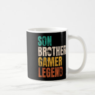 Caneca De Café Irmão Video Gamer Legend Matching Family