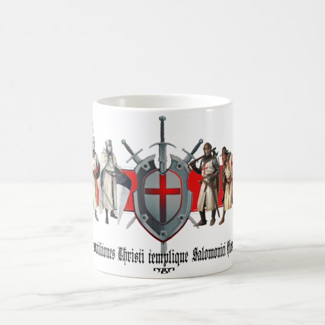 Caneca De Café irmãos de templário com escudo e espada taça (Centro)