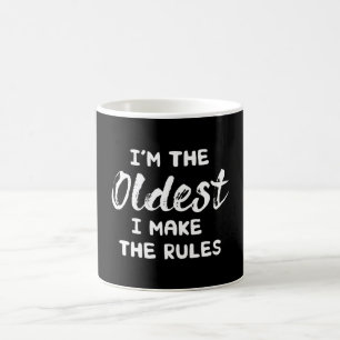 Caneca De Café Irmãos Engraçados: Eu Sou O Mais Velho Eu Faço As 