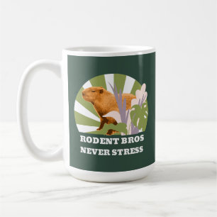 Caneca De Café Irmãos Roedores Nunca Estrese Capivara
