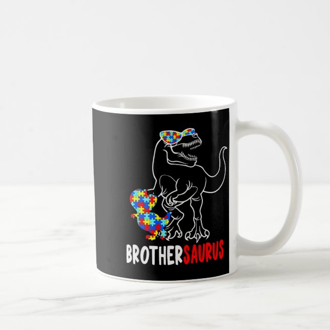Caneca De Café Irmãosaurus T Rex Dinossauro Autismo Conscientizaç (Direita)