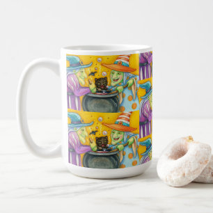 CANECA DE CAFÉ IRMÃS DE BRUXAS, GATO NEGRO E TRASEIRO