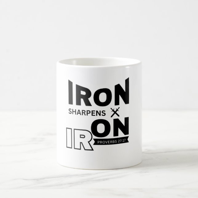 Caneca De Café Iron Sharpens Iron Proverbs 27:17 Mug (Centro)