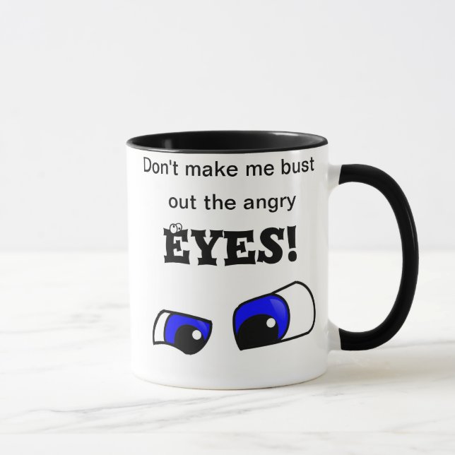 Caneca de café irritada da campainha dos olhos (Direita)