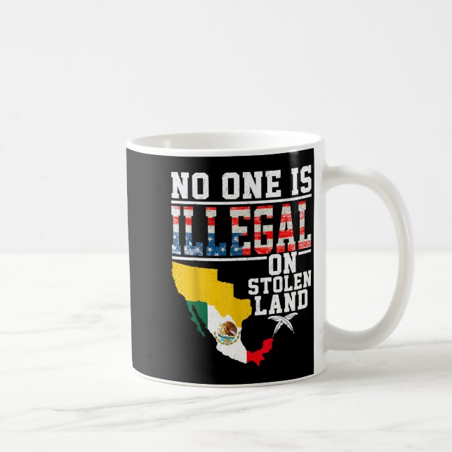 Caneca De Café Is Illegal On Stolen Land Native Americans  (Direita)