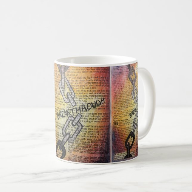 Caneca De Café Isaiah 58:5-6 - "Breakthrough" (Frente Esquerda)