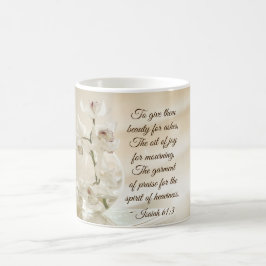Caneca De Café Isaiah 61:3 Beleza para Ashes, Bíblia Verse, Orquí