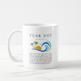 Caneca De Café Isaías 43:1-3 Não Temerás