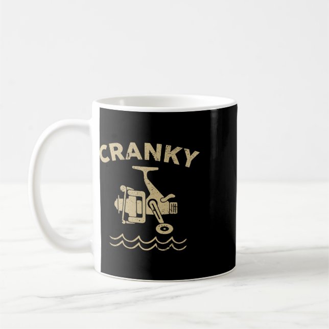Caneca De Café Isca de pesca Crankbait - Cranky Funny Fishing  (Esquerda)