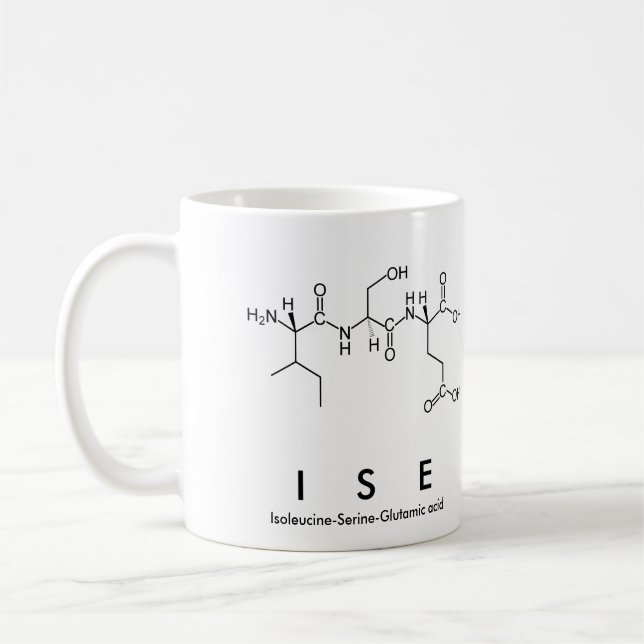 Caneca De Café Ise peptide name mug (Esquerda)