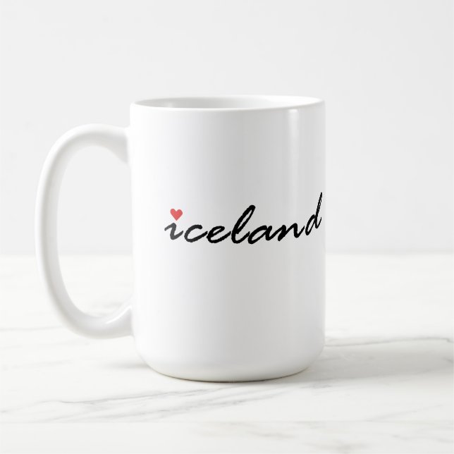 Caneca De Café Islândia ama patriota (Esquerda)