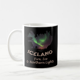 Caneca De Café Islândia - Norte de gelo de fogo Aurora