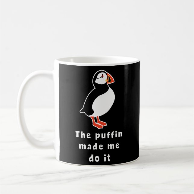 Caneca De Café Islândia O Puffin Me Fez Fazer Isso (Esquerda)