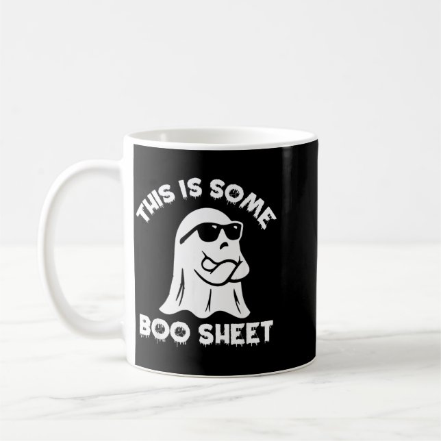 Caneca De Café Isso É Alguma Folha de Boo Fantasma Divertido Hall (Esquerda)