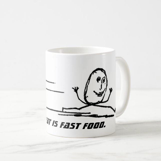 Caneca De Café Isso é comida rápida. (Frente Esquerda)
