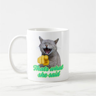 Caneca De Café Isso É O Que Ela Disse Meme de Gato Rindo Engraçad