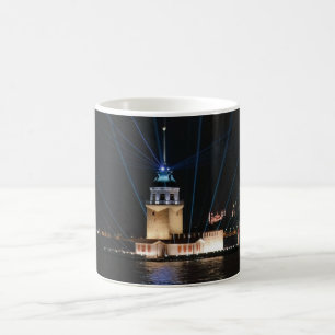 Caneca De Café Istambul Turquia Cena Noturna do Bósforo Viagem