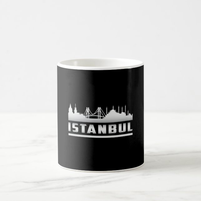 Caneca De Café Istambul Turquia Cidade Skyline Cityscape Funny Gi (Centro)