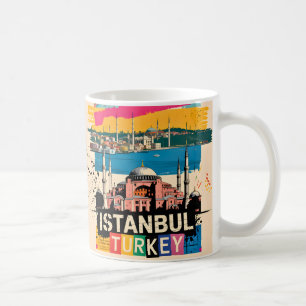 Caneca De Café Istambul Turquia Hagia Sophia Arte de Viagem Pop R