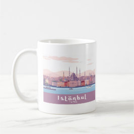 Caneca De Café Istambul Turquia Pastel Viagem Design