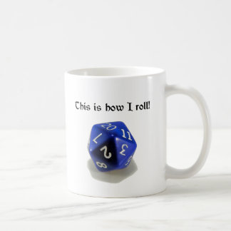 Caneca De Café Isto é como eu rolo (d20)