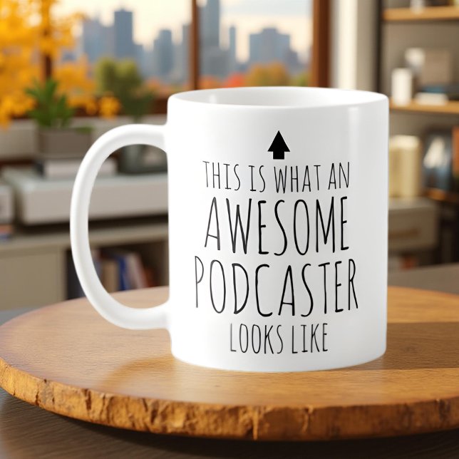 Caneca De Café Isto é o que parece um Podcaster incrível (Criador carregado)