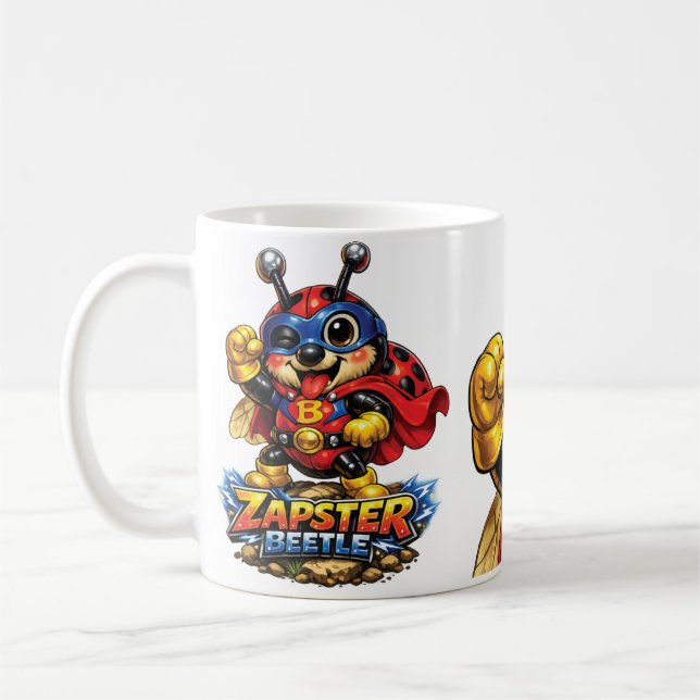 Caneca De Café Isto é "Zapster Beetle"  (Esquerda)