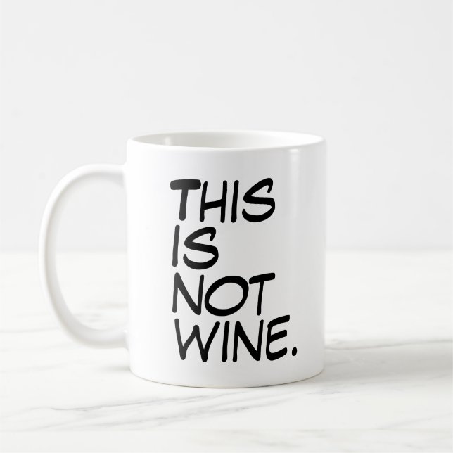 Caneca De Café “Isto Não É Vinho” Presente Divertido de Louça par (Esquerda)