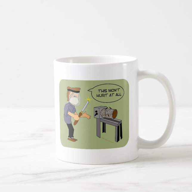 Caneca De Café Isto não ferirá desenhos animados engraçados de (Direita)