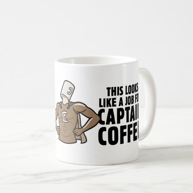 Caneca De Café Isto parece um trabalho para o Capitão Café (Frente Esquerda)