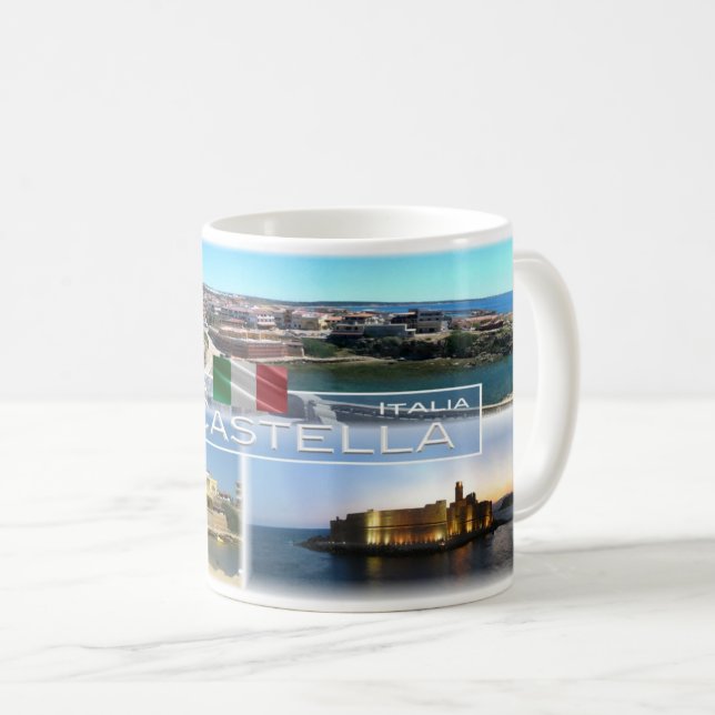 Caneca De Café IT Itália - Calábria - Le Castella - (Frente Esquerda)