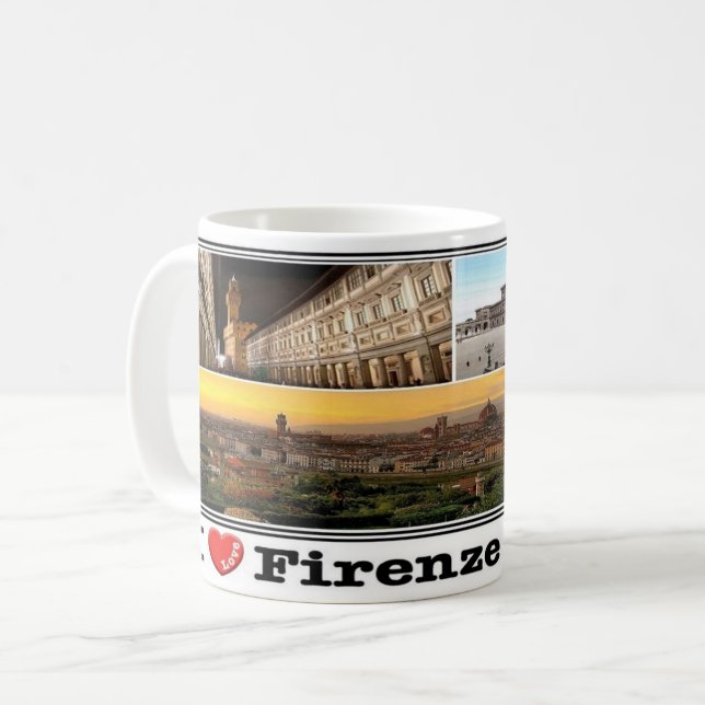 Caneca De Café IT Itália - Firenze - (Frente Esquerda)