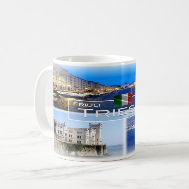 Caneca De Café IT Itália - Friuli Venezia Giulia - Trieste - (Frente Esquerda)