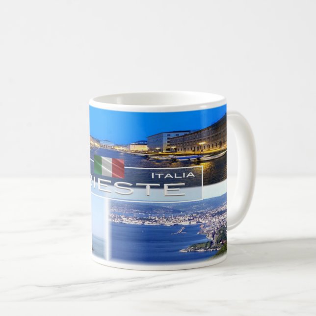 Caneca De Café IT Itália - Friuli Venezia Giulia - Trieste - (Frente Esquerda)