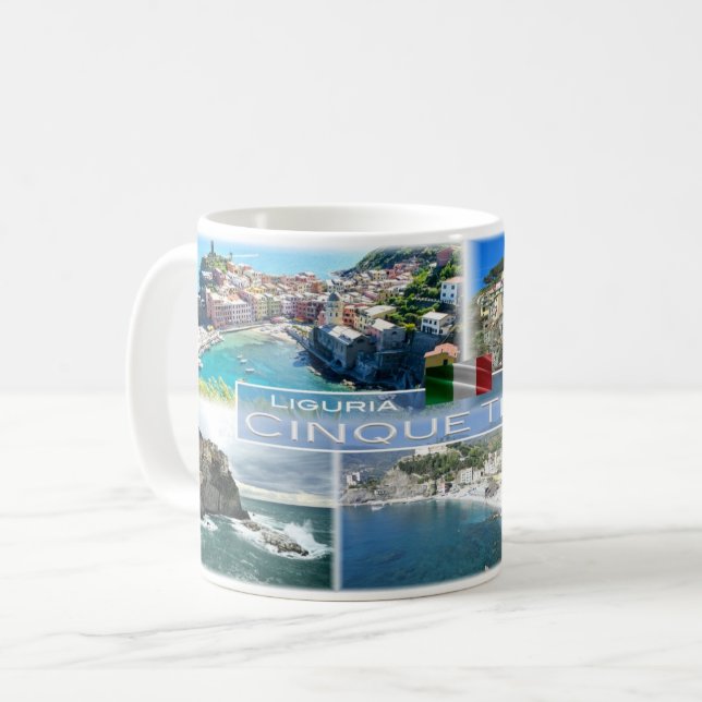 Caneca De Café IT Itália - Ligúria - Cinque Terre - (Frente Esquerda)