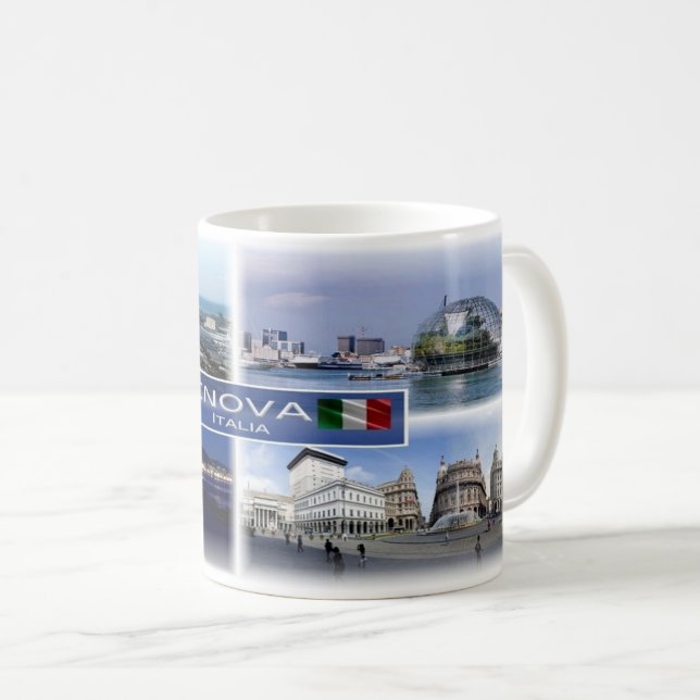 Caneca De Café IT Itália - Ligúria - Genova (Frente Esquerda)