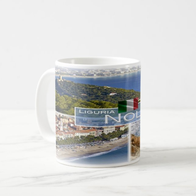Caneca De Café IT Itália - Ligúria - Noli - (Frente Esquerda)