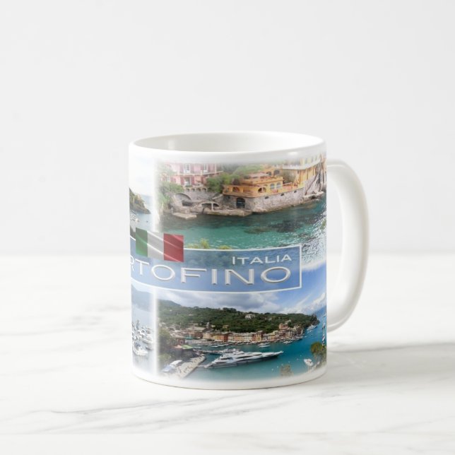 Caneca De Café IT Itália - Ligúria - Portofino - (Frente Esquerda)